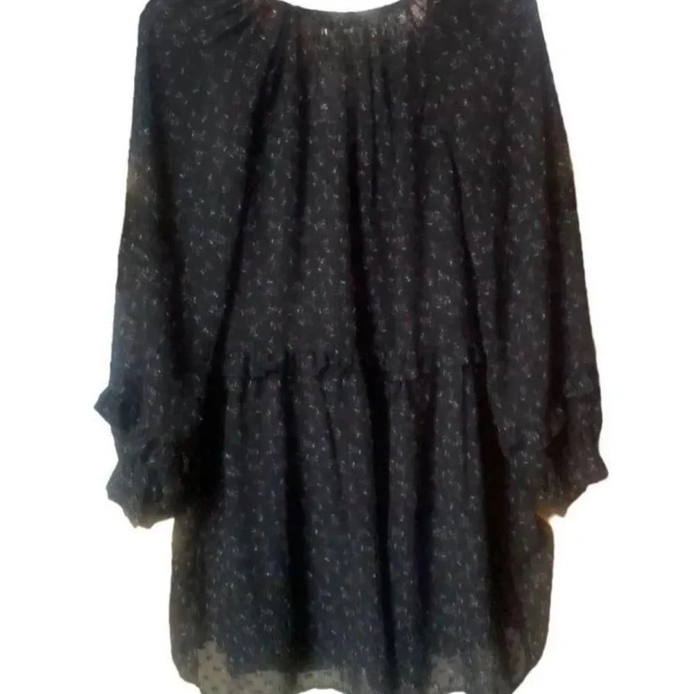 Zara black sheer floral slip dress